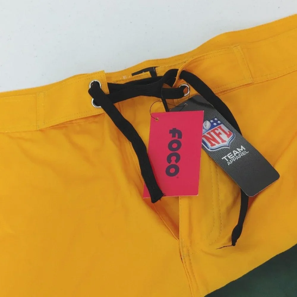 Green Bay Packers Super Lightweight Thin Summer Swim / Boardshorts Men's…